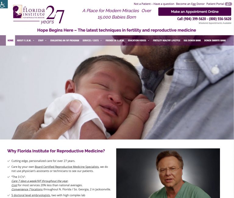 FIRM 2019 Fertility Jacksonville Medical Website 2019