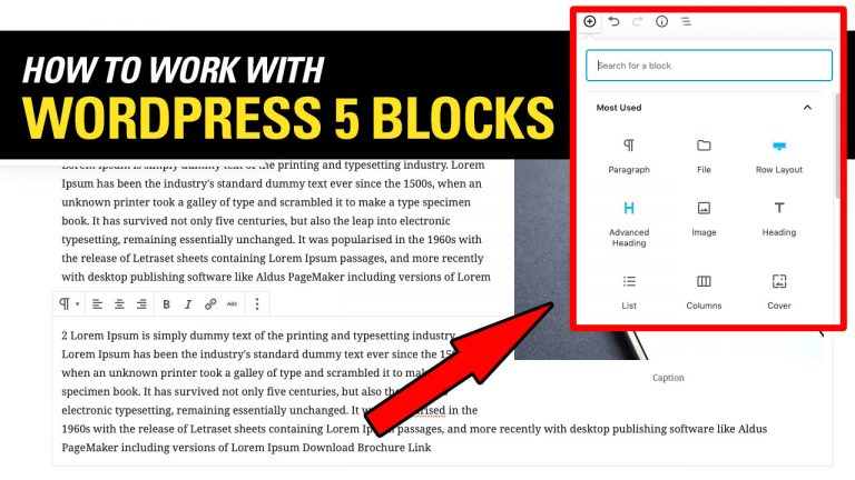 HOW TO USE WORDPRESS 5 new EDITOR GUTENBERG Basic Feature Tutorial HOW TO USE WORDPRESS 5 new EDITOR GUTENBERG Basic Feature Tutorial