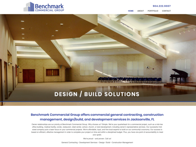 Benchmark Commercial Group website design Benchmark Commercial Group website design
