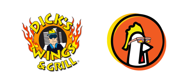 dicks wings icons side by side dicks wings icons side by side